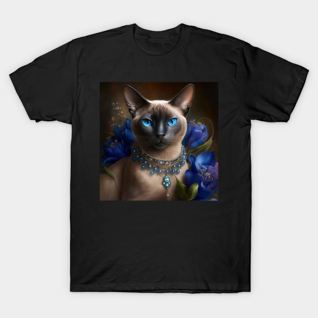 Tonkinese Cat Beautiful Portrait T-Shirt by Enchanted Reverie